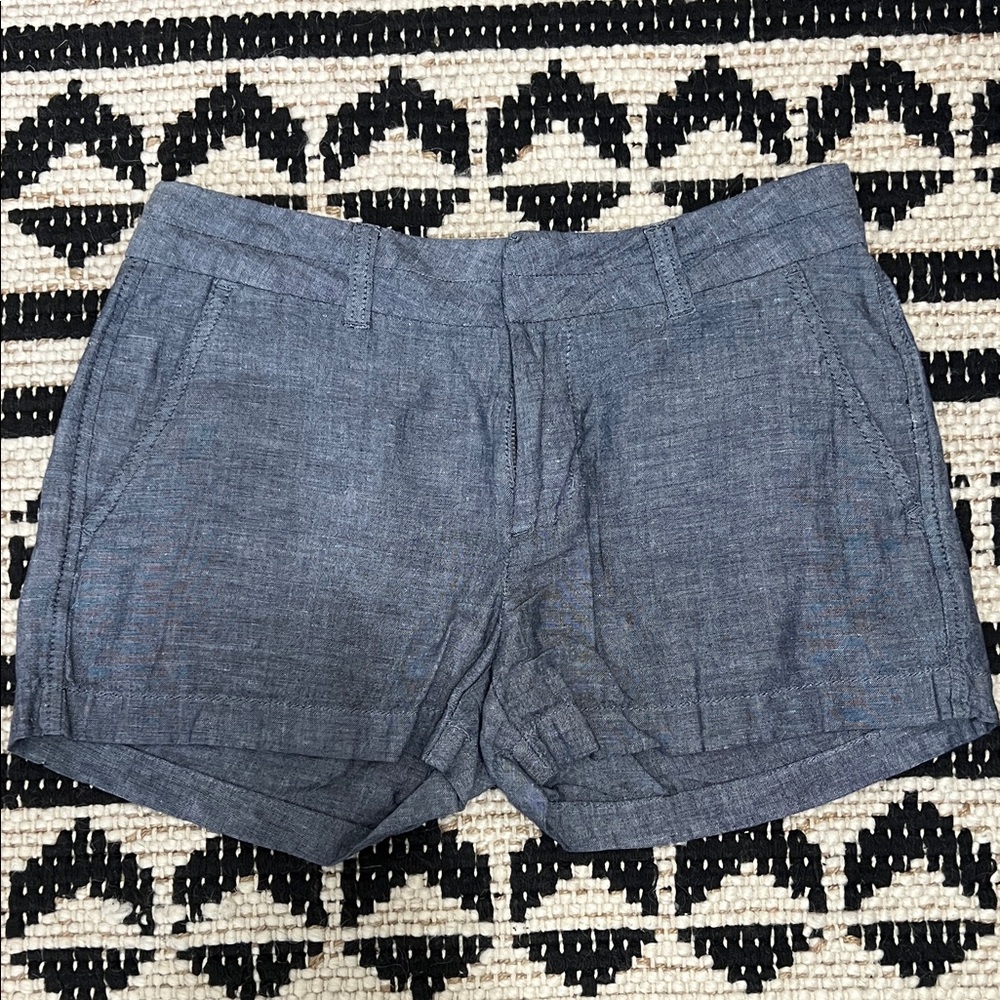 Gap Casual Blue Linen-Blend Shorts